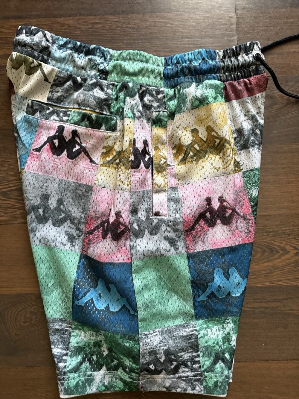 Rare Find Kappa 222 Banda Mesh Shorts Mens S Color Block